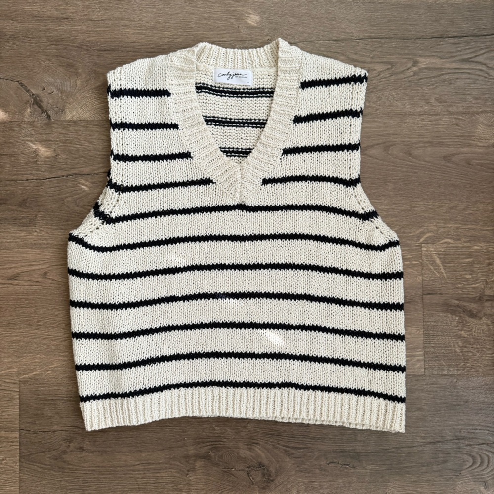 CJLA Striped Sweater Vest